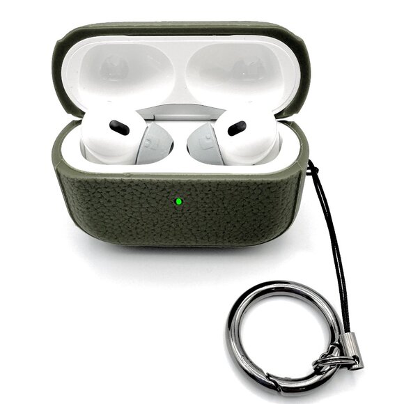NWT DARK GREEN Textured Silicone Case for Apple AirPods Pro 2 - Picture 3 of 5